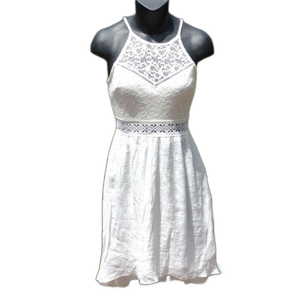By & By White Lacy Sleeveless Dress Size 0